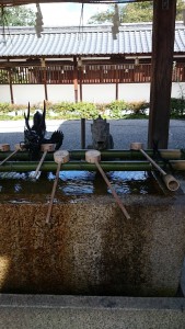 沙沙貴神社の龍の蛇口