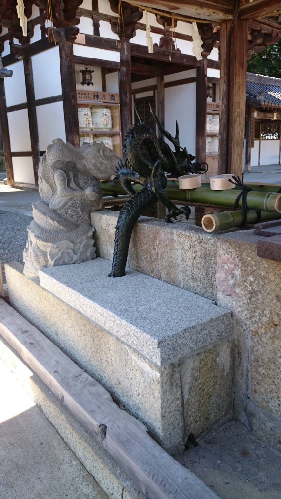 沙沙貴神社の龍の蛇口