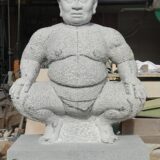 「卒業式までに完成出来ました！　力士像完成！　5/6」