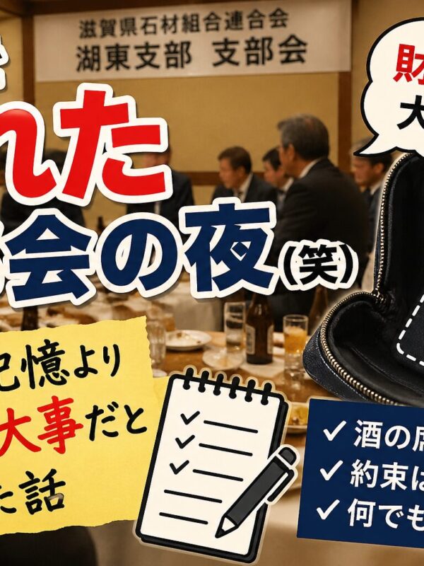 「ネタを忘れた支部会の夜（笑）｜職人は記憶より記録が大事だと痛感した話！」