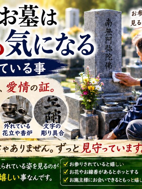 「建てたお墓は今でも気になる!|石屋が見ている事!」