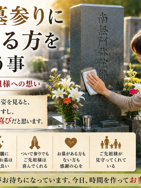 「よくお墓参りに来られる方を見て思う事!|石屋が感じるご先祖様への想い!」