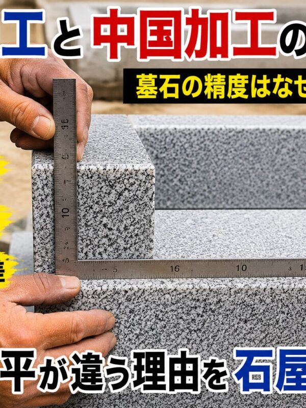 「国内加工と中国加工の違い！｜墓石の精度はなぜ差が出るのか！」