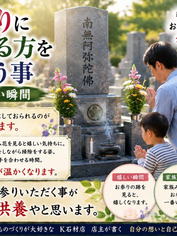 「お墓参りに来られる方を見て思う事！｜石屋が嬉しい瞬間！」