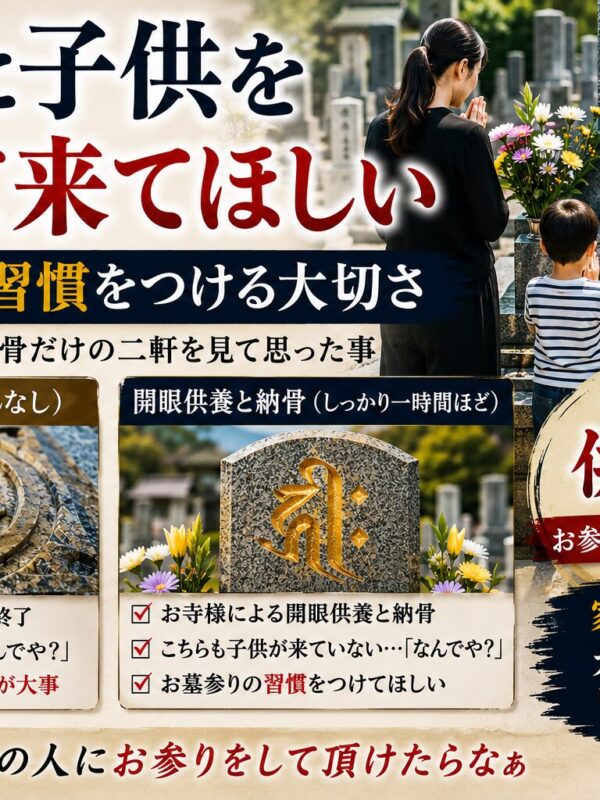 「納骨に子供を連れて来てほしい！｜お墓参りの習慣をつける大切さ！」