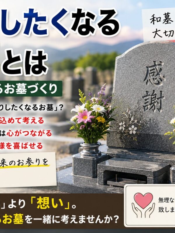 「お参りしたくなるお墓とは!|想いを形にするお墓づくり!」
