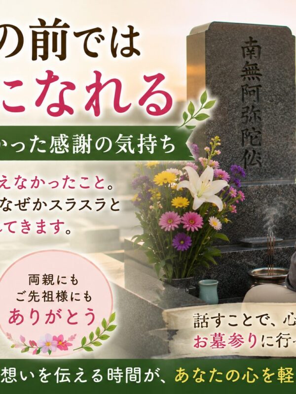 「お墓の前では素直になれる!|伝えられなかった感謝の気持ち!」