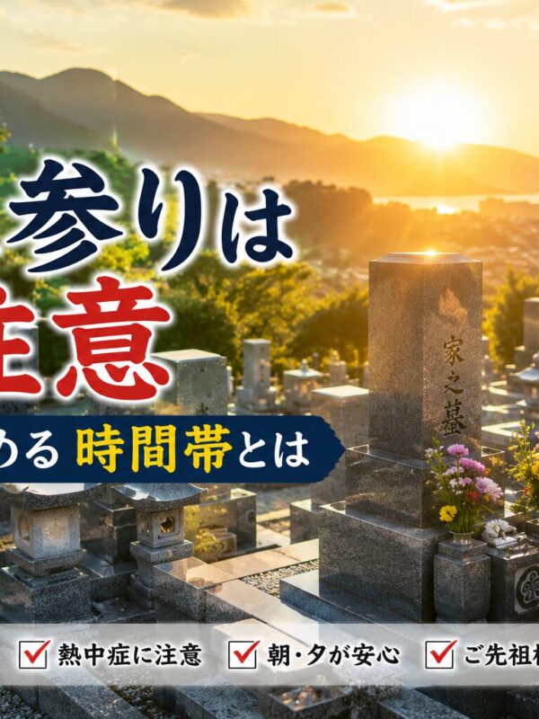 「夏のお墓参りは要注意！｜石屋が勧める時間帯とは！」