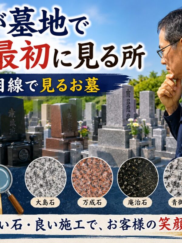 「石屋が墓地で一番最初に見る所!|プロの目線で見るお墓!」