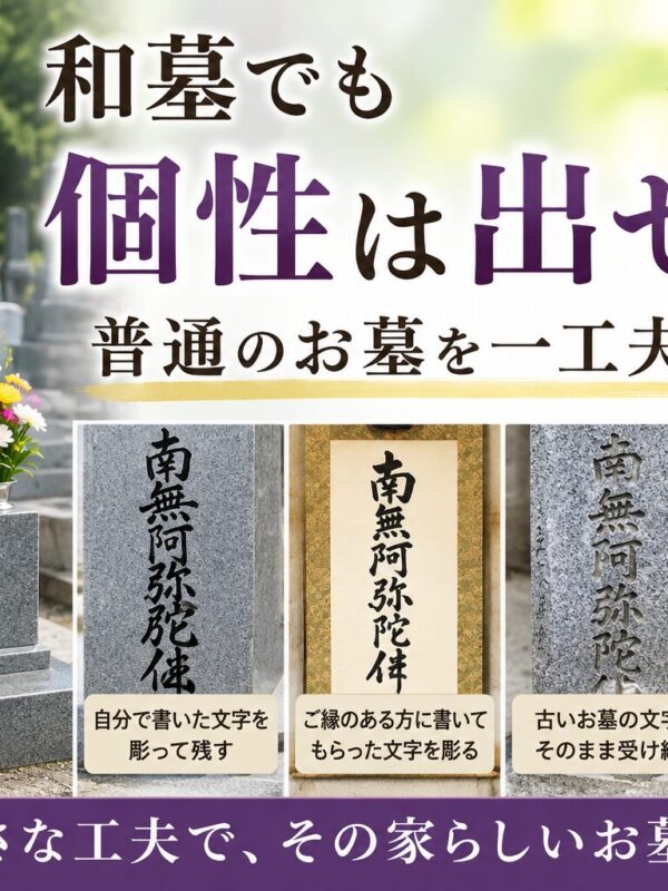 「和墓でも個性は出せる?普通のお墓を一工夫する方法!」