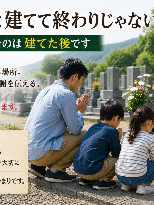 「お墓は建てて終わりじゃない!|本当に大切なのは建てた後!」