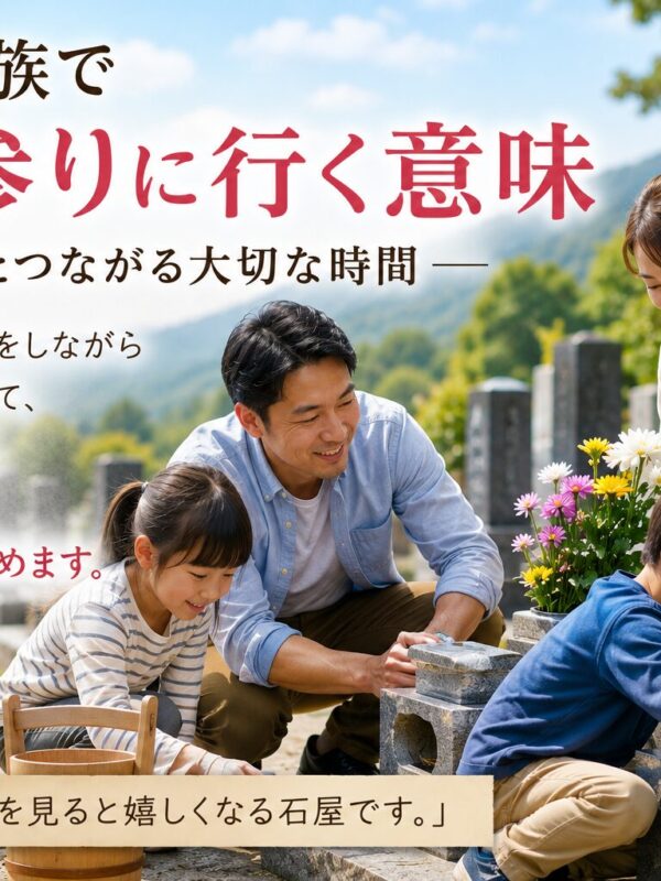 「家族でお墓参りに行く意味!|ご先祖様とつながる大切な時間!」