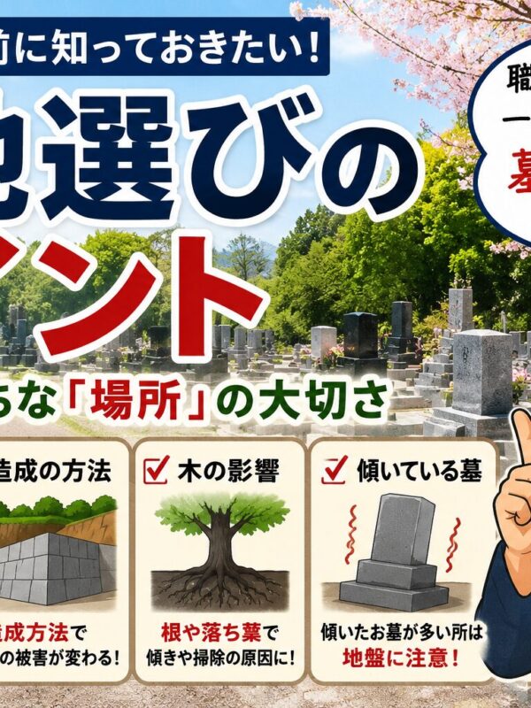 「お墓を建てる前に知っておきたい墓地選びのポイント！｜後悔しない「場所」の選び方！」