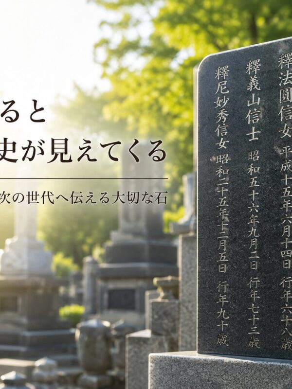 「墓誌を見ると家族の歴史が見えてくる!|名前の向こうにある、ご先祖様一人ひとりの人生を感じる!」