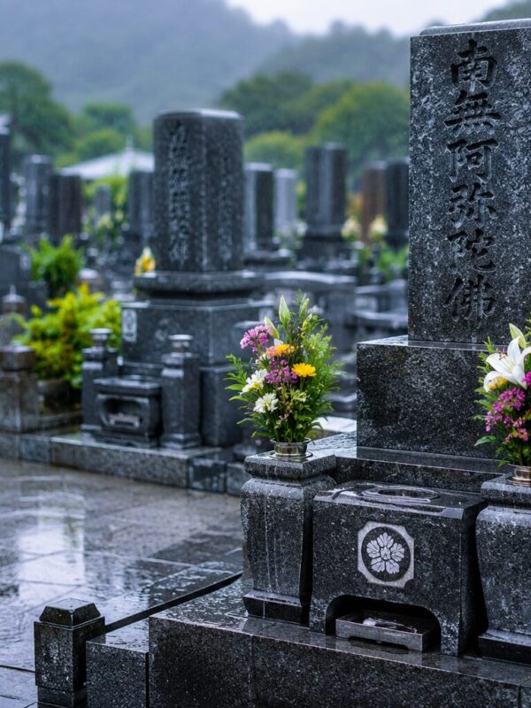 「雨の日のお墓で分かる石の違い!」