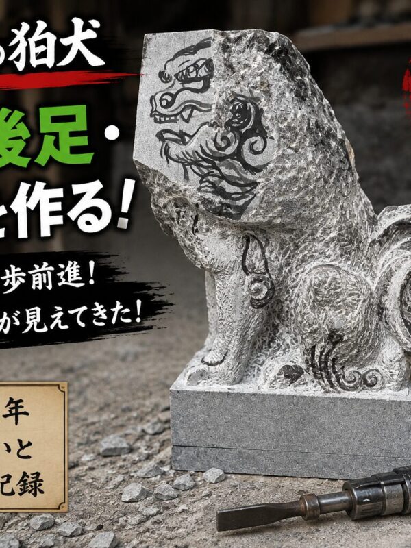 「丹波佐吉の狛犬!|第三話 前足・後足・しっぽを作る!」