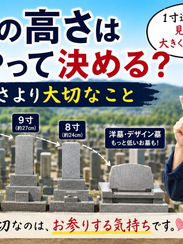 「お墓の高さはどうやって決める？！｜大きさより大切なこと！」