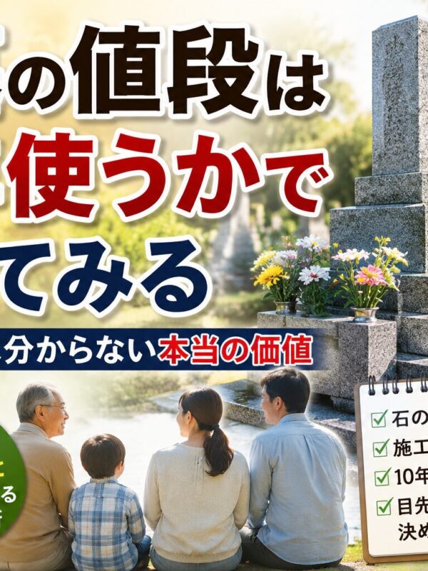 「お墓の値段は何年使うかで考える！｜安さだけでは分からない本当の価値！」