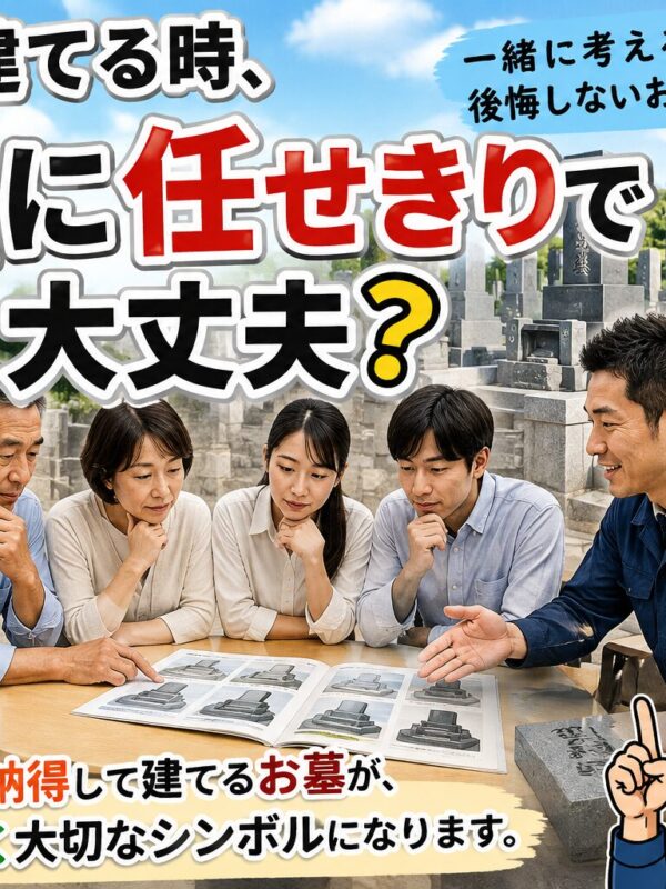 「お墓を建てる時、石屋に任せきりで大丈夫？！」