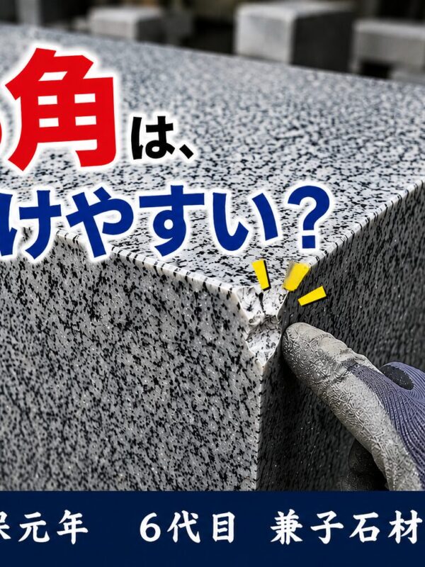 「お墓の石の角は、なぜ欠けやすい？！」