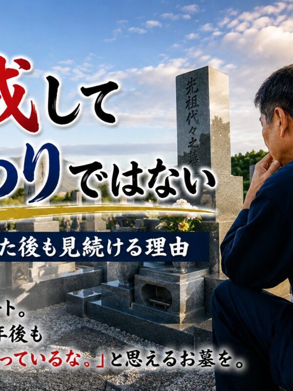 「お墓は完成して終わりではない！｜職人が建てた後も見続ける理由！」