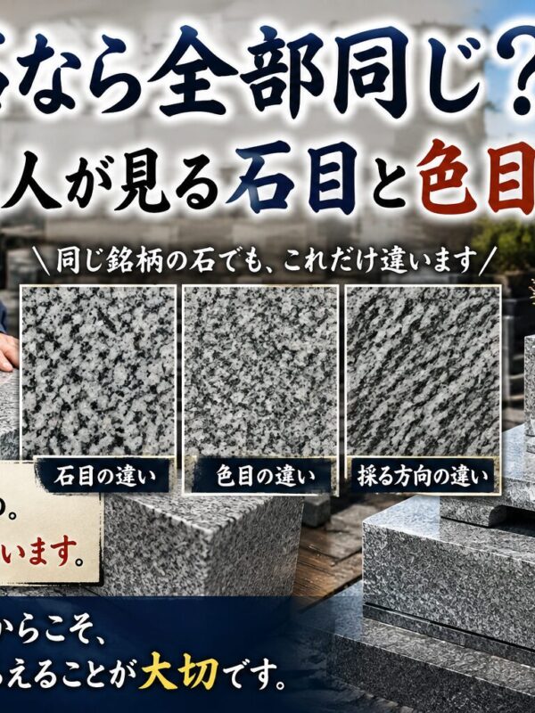 「同じ石なら全部同じ?職人が見る石目と色目!」