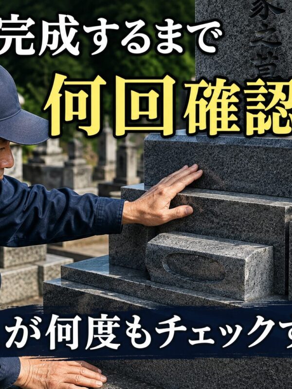 「お墓が完成するまで何回確認する?!|職人が何度もチェックする理由!」