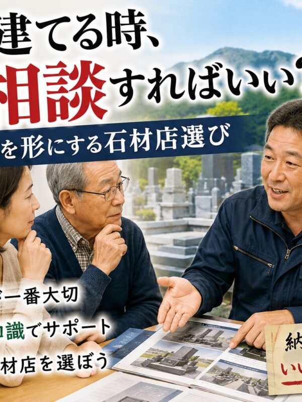 「お墓を建てる時、誰に相談すればいい?!|家族の想いを形にする石材店選び!」