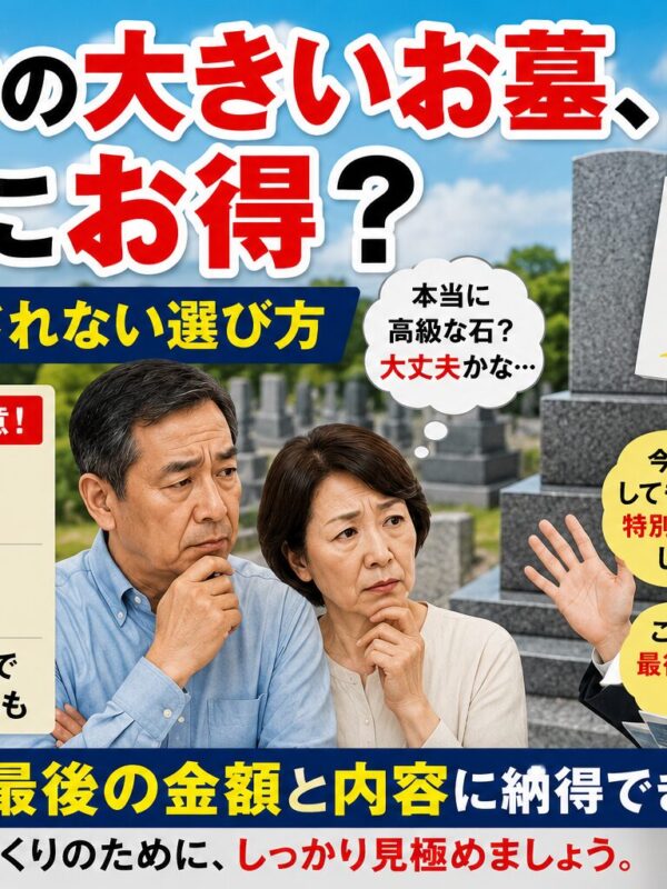 「値引きの大きいお墓、本当にお得？！｜ 安さに惑わされない選び方！」