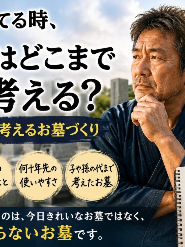 「お墓を建てる時、職人はどこまで先を考える？！｜建てた後まで考えるお墓づくり！」