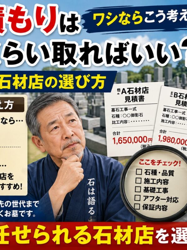 「相見積もりは何社必要？！｜ 後悔しない石材店の選び方！」