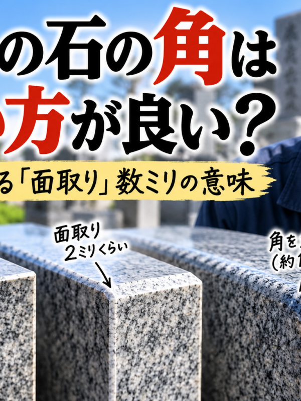 「お墓の石の角は丸い方が良い?!|職人が考える「面」数ミリの意味!」