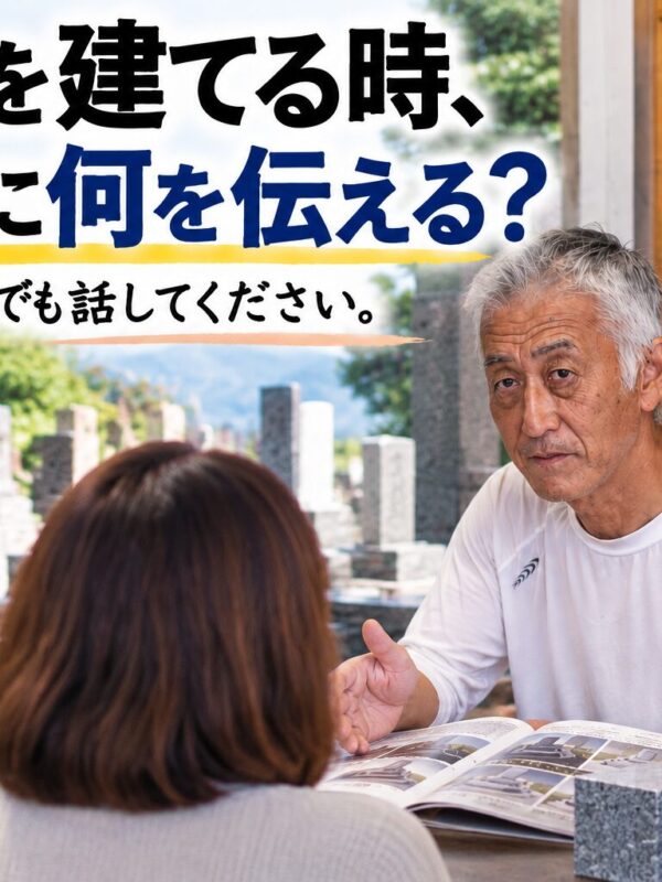 「お墓を建てる時、石屋に何を伝える?!|後悔しないために話してほしいこと!」