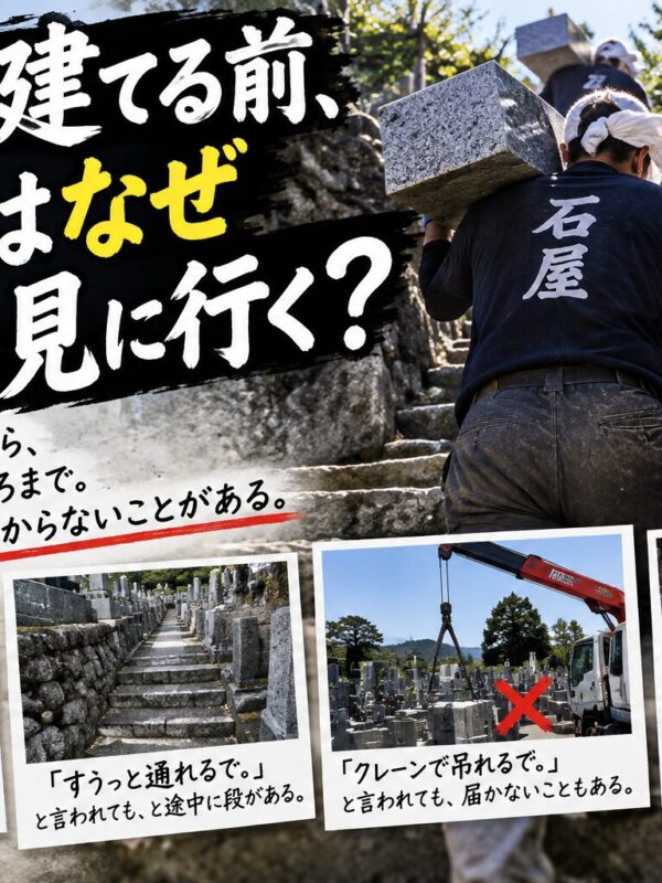 「お墓を建てる前、石屋はなぜ現場を見に行く?!」