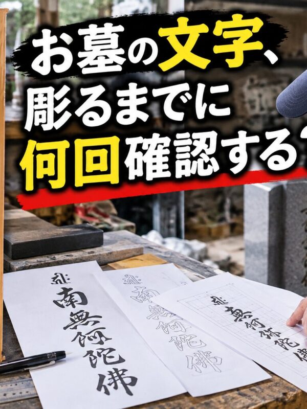 「お墓の文字は彫る前の確認が大事！｜42年の経験で何度も見直す理由！」