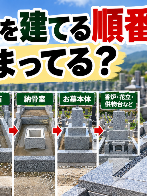 「お墓を建てる順番って決まってる?!|石屋が実際の施工の流れを紹介!」
