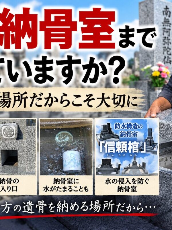 「お墓の納骨室まで考えていますか?!|見えない場所だからこそ大切に!」