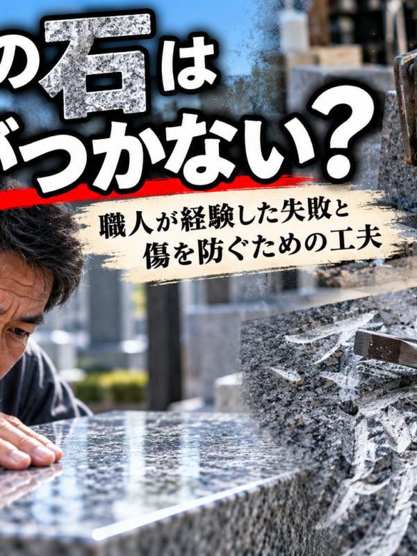 「お墓の石は傷がつかない?!|職人が経験した失敗と傷を防ぐための工夫!」