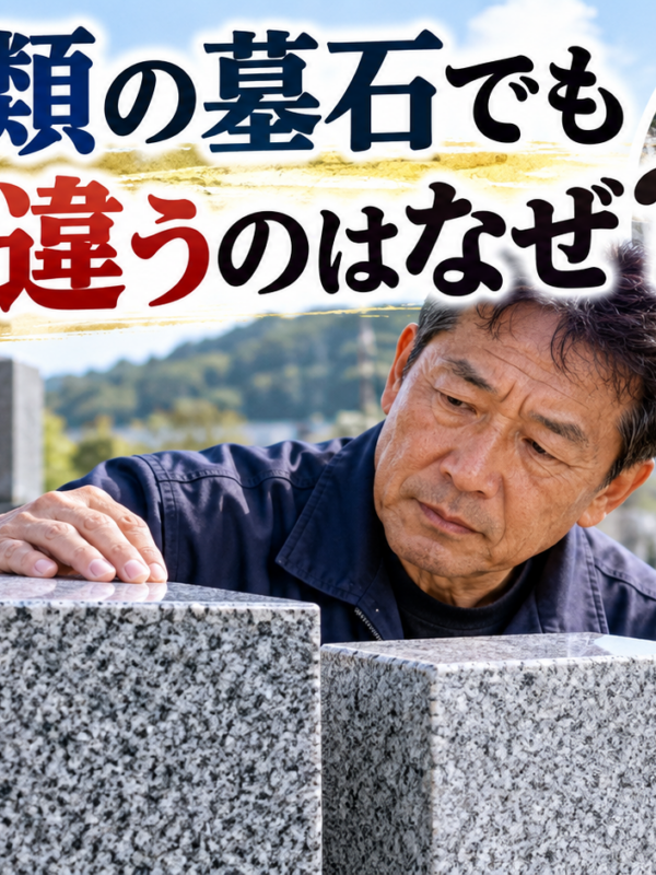 「同じ種類の墓石でも値段が違うのはなぜ？！」