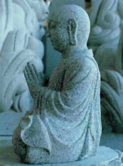 合掌地蔵  修業時代の作です。
